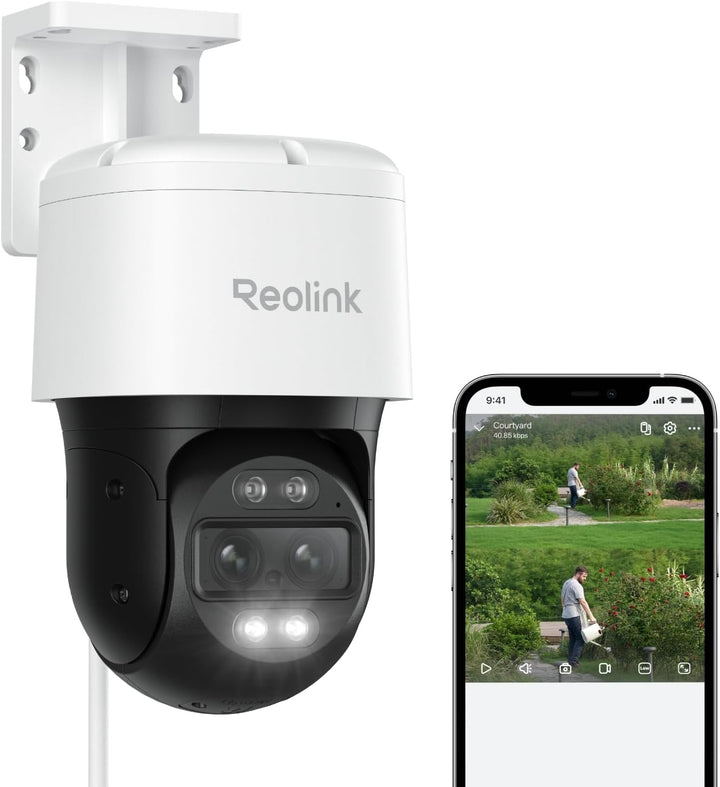 Reolink 4K 8MP PTZ PoE Überwachungskamera Aussen mit Dual-Objektiv, 6X Hybridzoom, 355°/90° Schwenkb