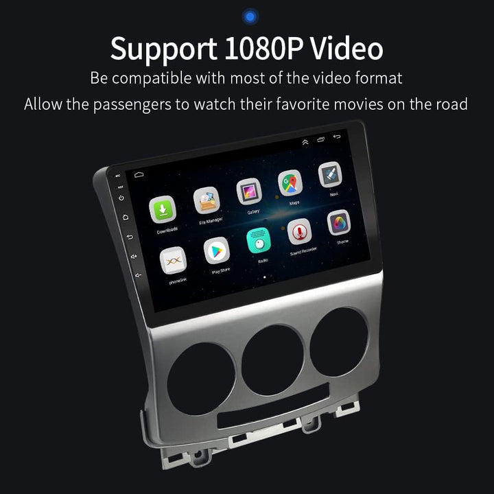 LEXXSON Carplay Radio Android Radio für Mazda 5 2005-2010 mit 9 Zoll kapazitivem Touchscreen SWC GPS