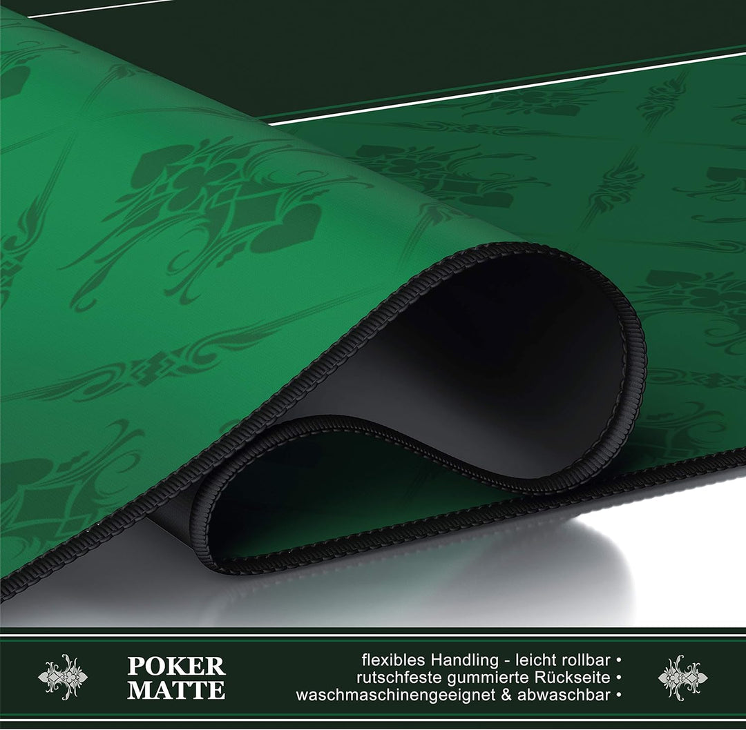 CSL - XXL Deluxe Pokermatte 1000x600mm - XXL Poker Unterlage Pokertisch mit Motiv - Tischunterlage L