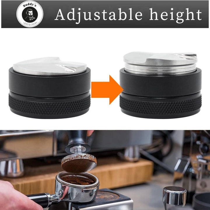 Buddy´s Bar - Barista Edition, Kaffeeverteiler, Ø 51 mm Base, H: 3,5 cm, Nivellierwerkzeug für Espre
