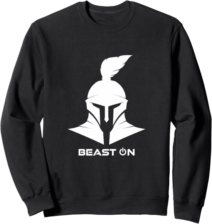 Spartaner Helm | Beast ON | GYM Motivation Fitness Sprüche Sweatshirt