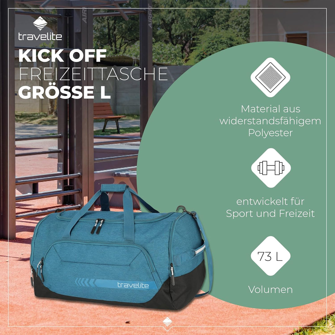 travelite grosse Reisetasche Grösse L, Gepäck Serie KICK OFF: Praktische Reisetasche für Urlaub und