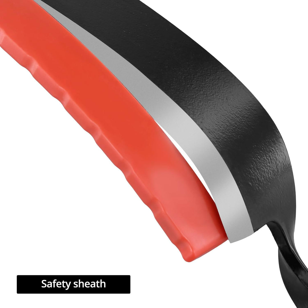 QWORK® 250 mm Zugmesser Reifmesser mit Hohe Schärfe, Gehärteter Hohlschliffklinge, Ergonomischen Hol