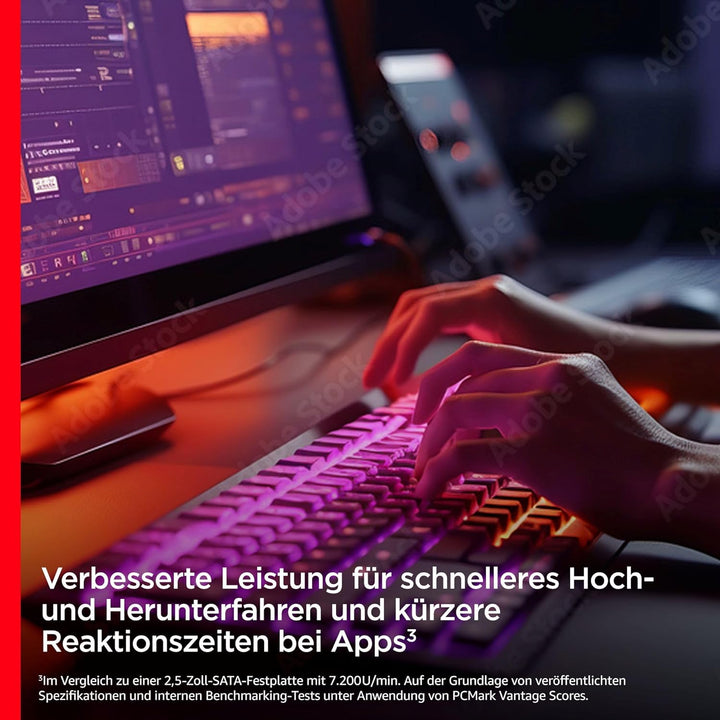 SanDisk Ultra 3D SSD 500 GB interne Festplatte (SSD intern 2,5 Zoll, stossbeständig, 3D NAND-Technol