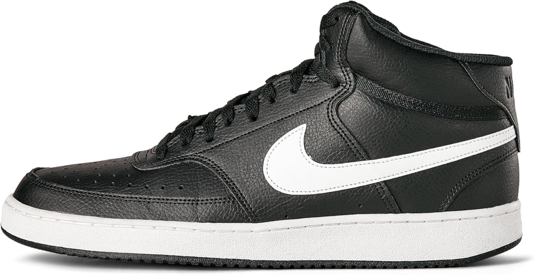 Nike Herren Court Vision Mid Nn Sneaker 38.5 EU Black White Black, 38.5 EU Black White Black