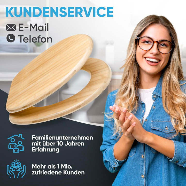 Sanilo WC Sitz mit Absenkautomatik, viele schöne Holz Toilettendeckel zur Auswahl, hochwertige und s