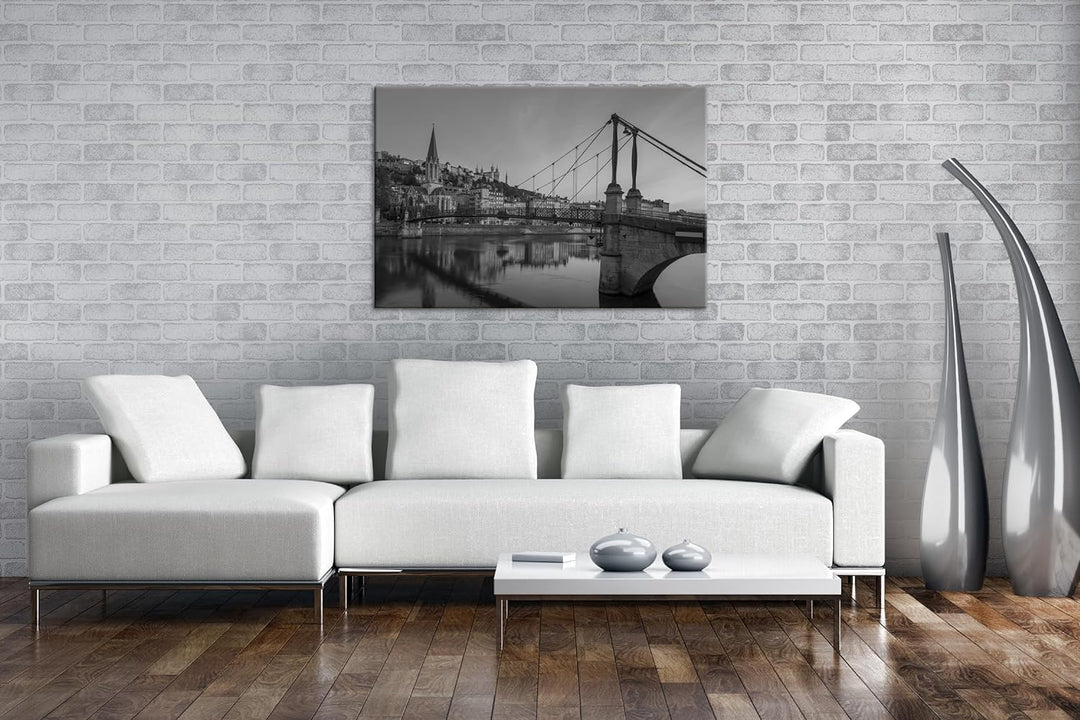 deyoli Kirche in Budapest Format: 80x60 cm Effekt: Schwarz/Weiss als Leinwandbild, Motiv fertig gera