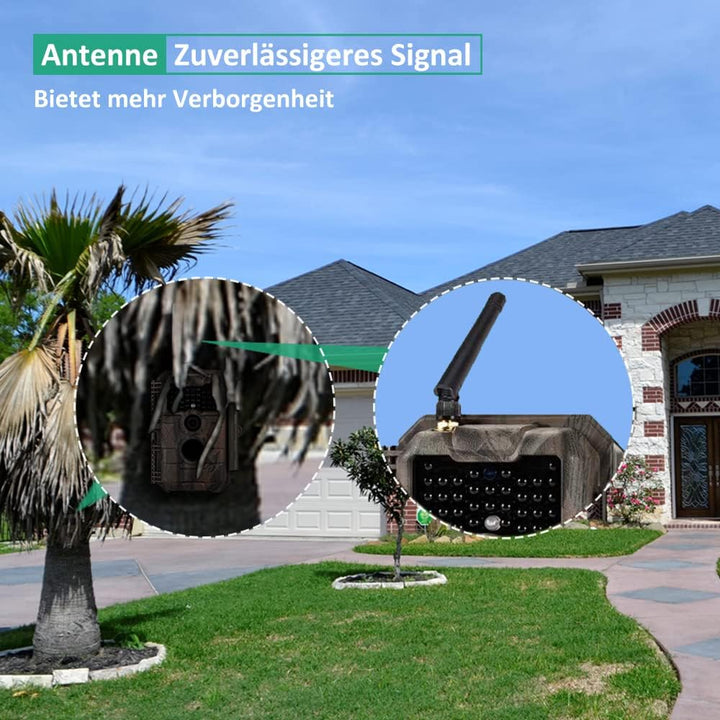 GardePro E6 Wildkamera WLAN Antenne 24MP 1296P mit Bewegungsmelder Nachtsicht No Glow Infrarot 940nm