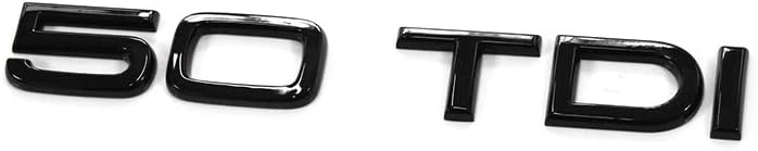 Schriftzug 50 TDI schwarz Tuning Exclusive Black Edition Emblem Aufkleber Logo