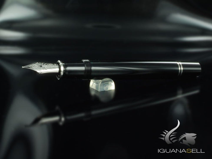 Pelikan Füllhalter Souverän 805, Schwarz, Feder M (mittel), hochwertiger Kolbenfüller im Geschenk-Et