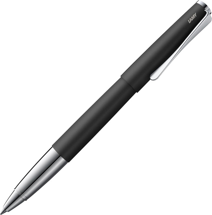 LAMY studio Tintenroller 367 - Rollpen aus Edelstahl in mattschwarz pulverbeschichtet mit hochglänze