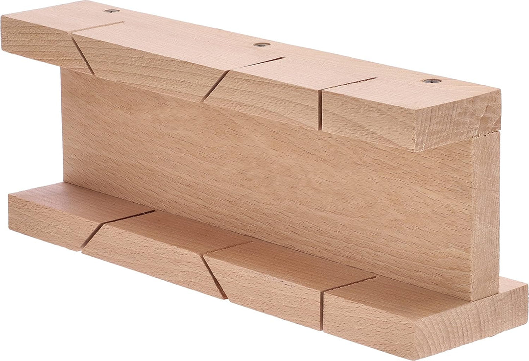 KOTARBAU® Schneidlade aus Holz 30x12 cm zum Schneiden von Eckverbindungen Leisten Latten Gehrungslad