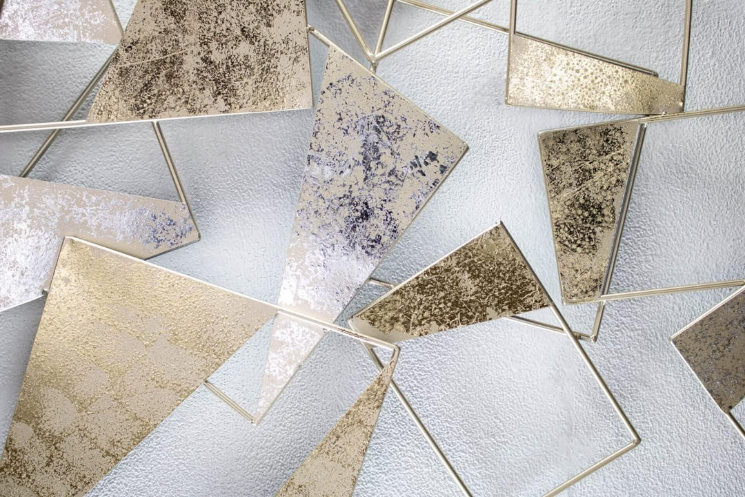 KunstLoft Wanddeko Metall | 100% HANDGEFERTIGT | 120x80x8cm | Wandbild Metall 'Mit Ecken und Kanten'