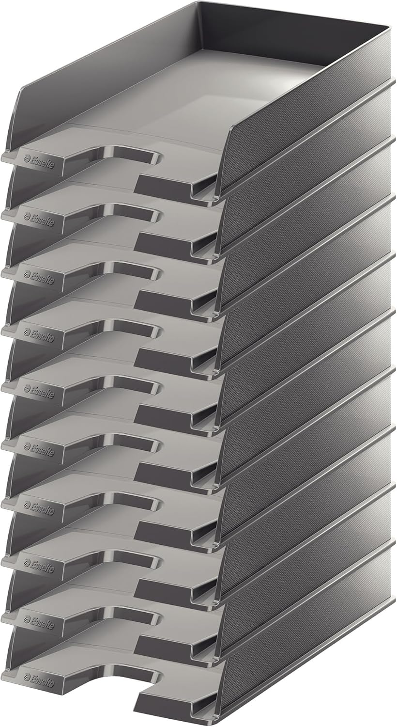 Esselte Europost A4 Briefablage, 10 Stück grau, Grau