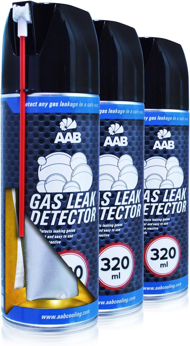 AABCOOLING Gas Leak Detector 320ml - Klimaanlage Auto, Gasleckspray, Klima Leckstopp, Lecksuche Spra