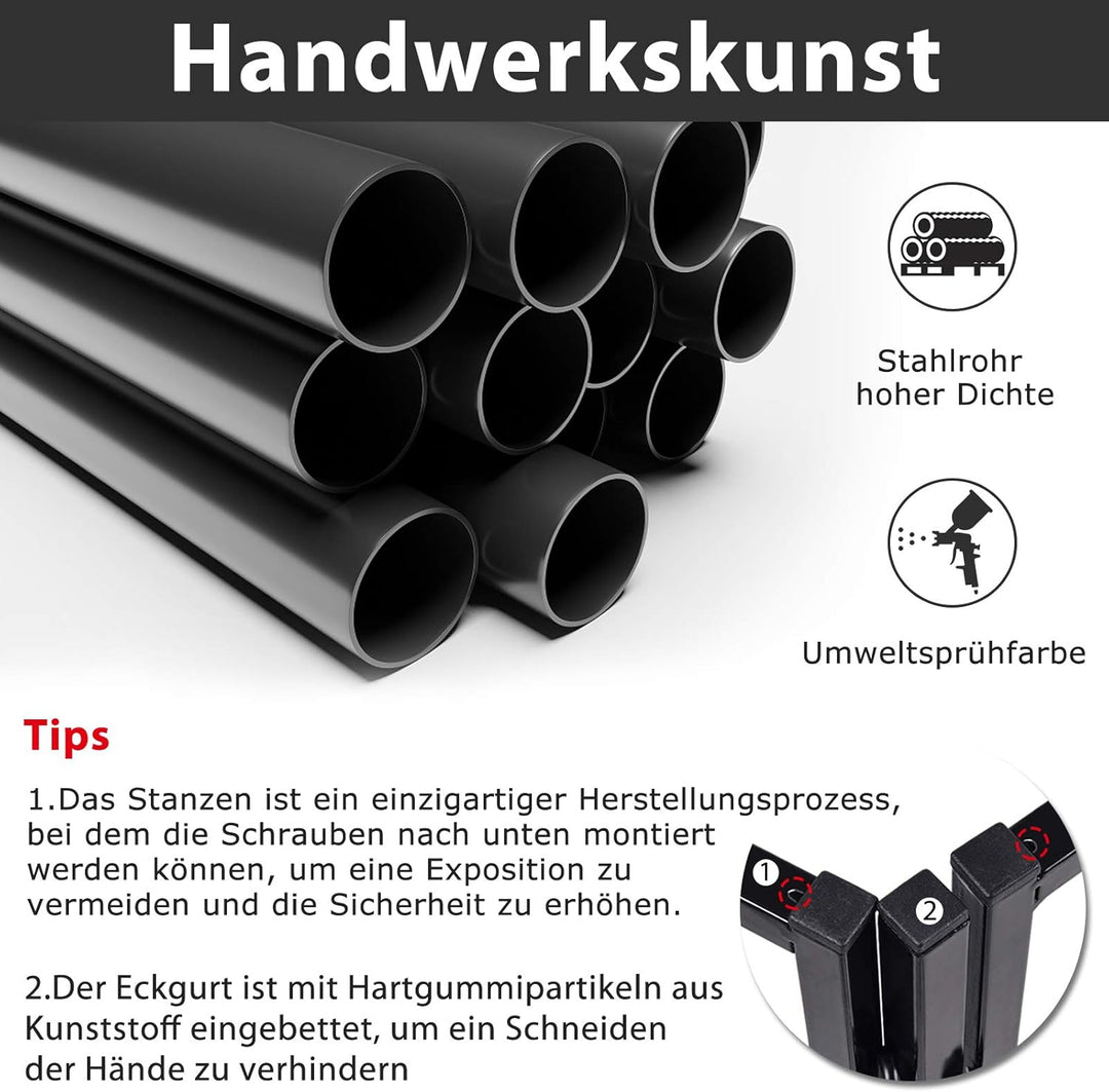 UISEBRT Kaminschutzgitter Baby 305cm - Stabil Faltbar Kinderschutzgitter mit Tür Schwarz Ofenschutzg