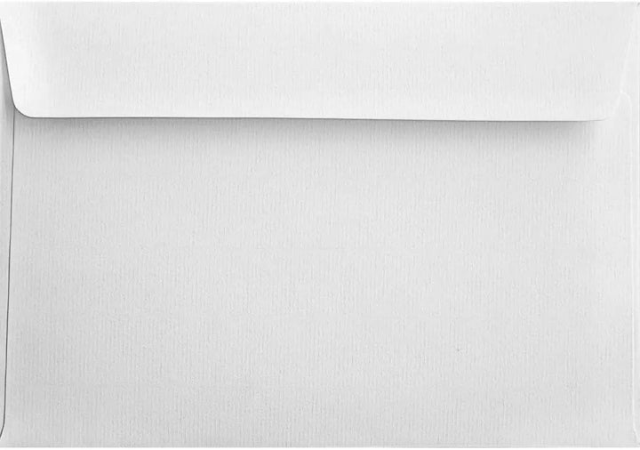 Netuno 100 Weiss gerippte Briefkuverts DIN C5 Haftklebung gerade Klappe ohne Fenster 16,2 x 22,9 cm