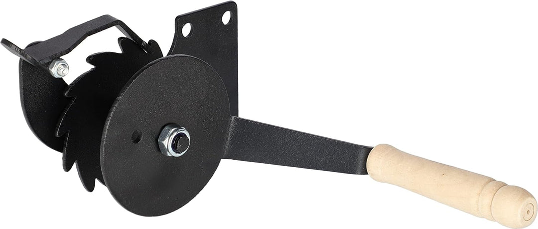 KOTARBAU® Seilzug mit Kurbel für Grill Schwarz Perfekt für Grillreffen mit Bratwürstchen