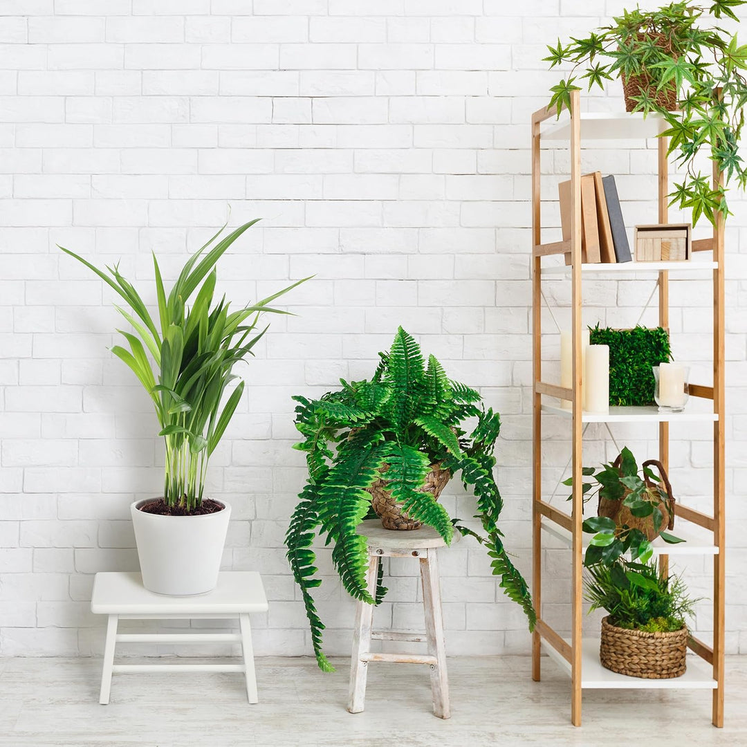 Relaxdays Fussbank Bambus, bis 100 kg, Stabiler Tritthocker, HxBxT: 20 x 33 x 21,5 cm, Kinderhocker