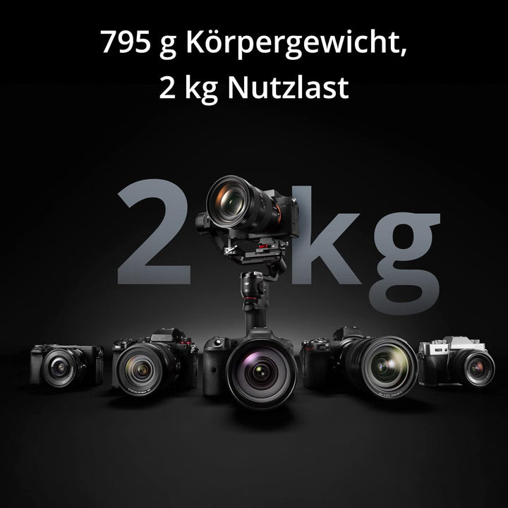 DJI RS 3 Mini, Leichter Stabilisator mit auf DREI Achsen stabilisiertem Gimbal für Canon/Sony/Panaso