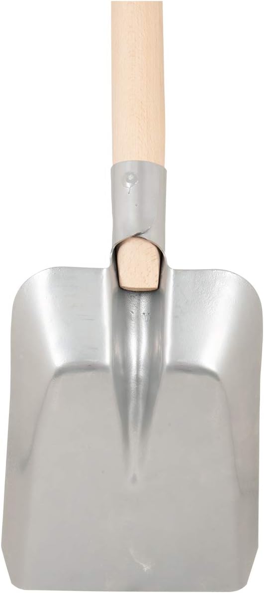 SHW-FIRE Schaufel für Keller und Randbereiche - aus robustem Stahlblech - Holzstiel 70cm - universel