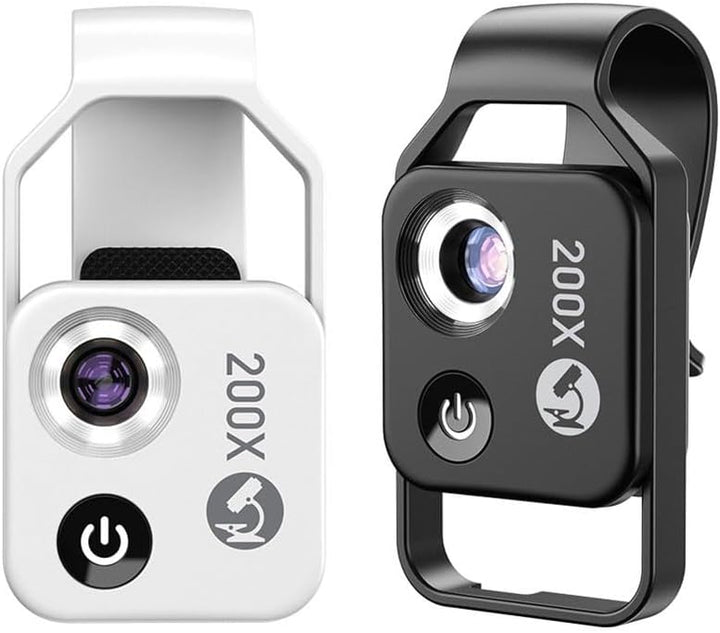 200 x Handy-Mikroskop-Objektiv mit LED-Licht, tragbares digitales Mikroskop für Kinder, Handmikrosko