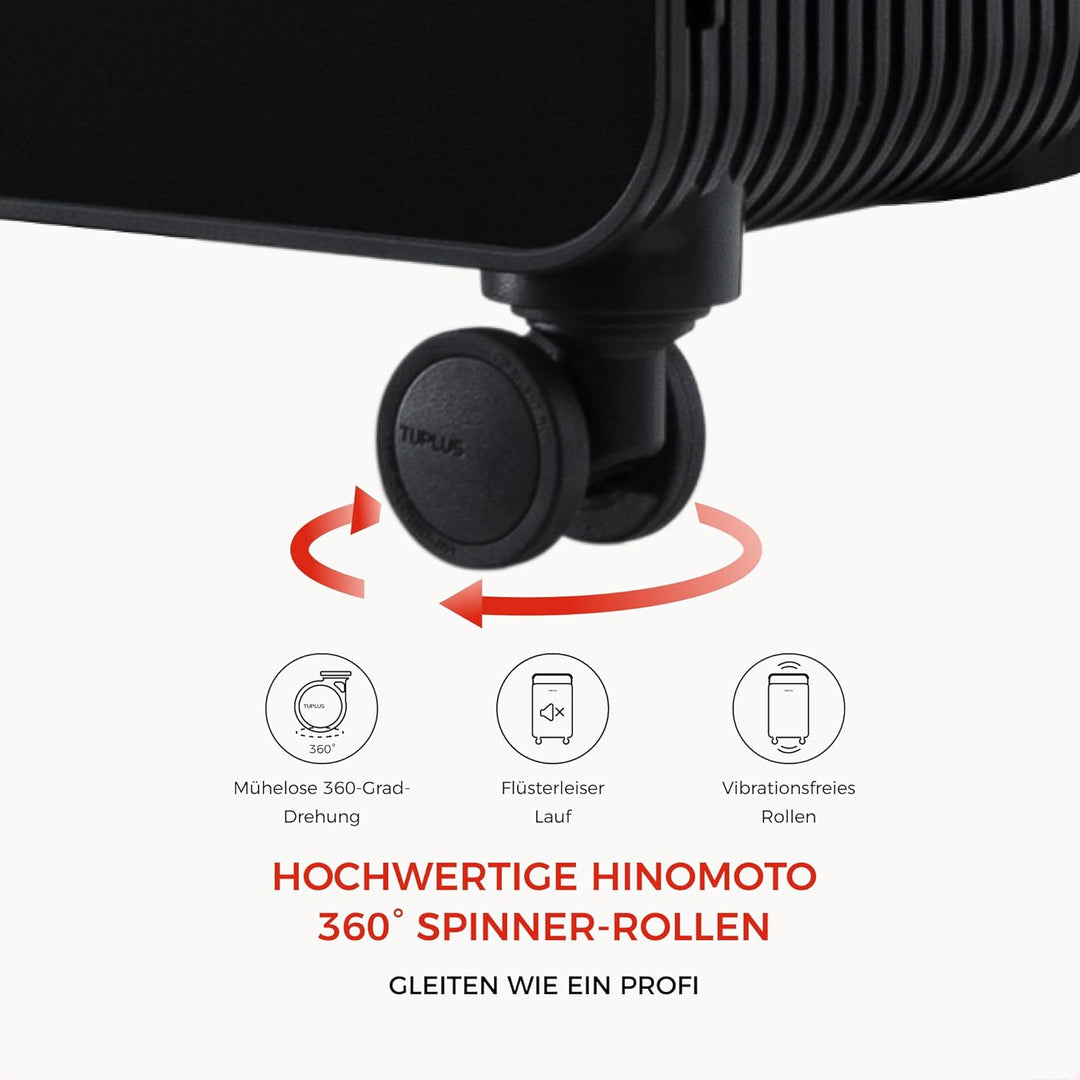 TUPLUS Koffer Trolley ABS Rollkoffer mit 4 Rollen Reisekoffer Handgepäck Hartschalenkoffer mit TSA S