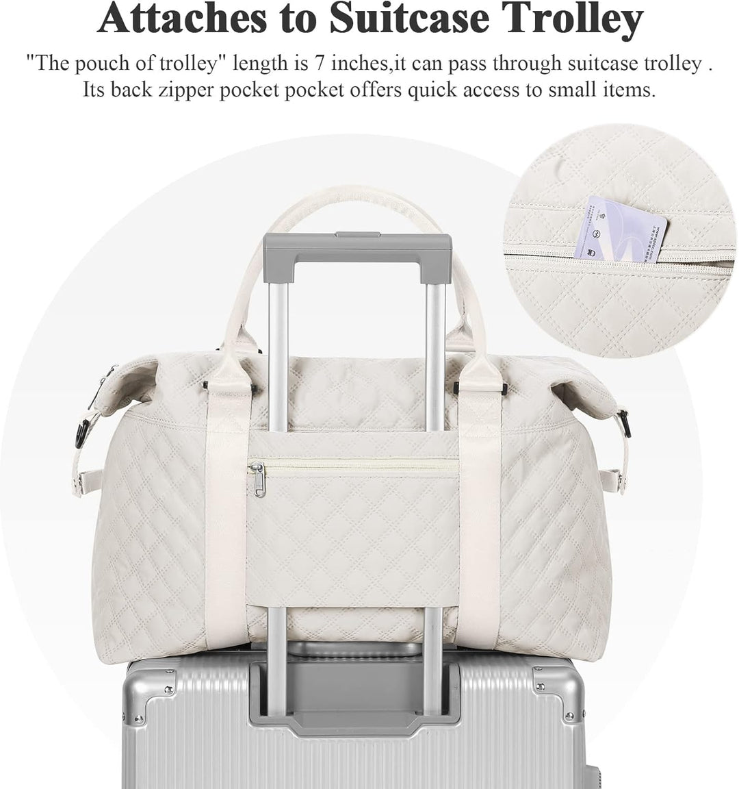 HYC00 Reisetasche Damen Sporttasche Handgepäck Tasche,Weekend Bag mit Kulturbeutel&Nasstasche,Wasser