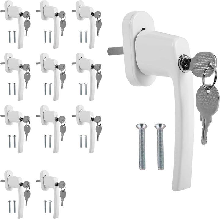 Tubiaz Abschliessbare Fenstergriff Aluminium 12 PCS Fenstergriffe Kindersicherung Fenstersicherung m