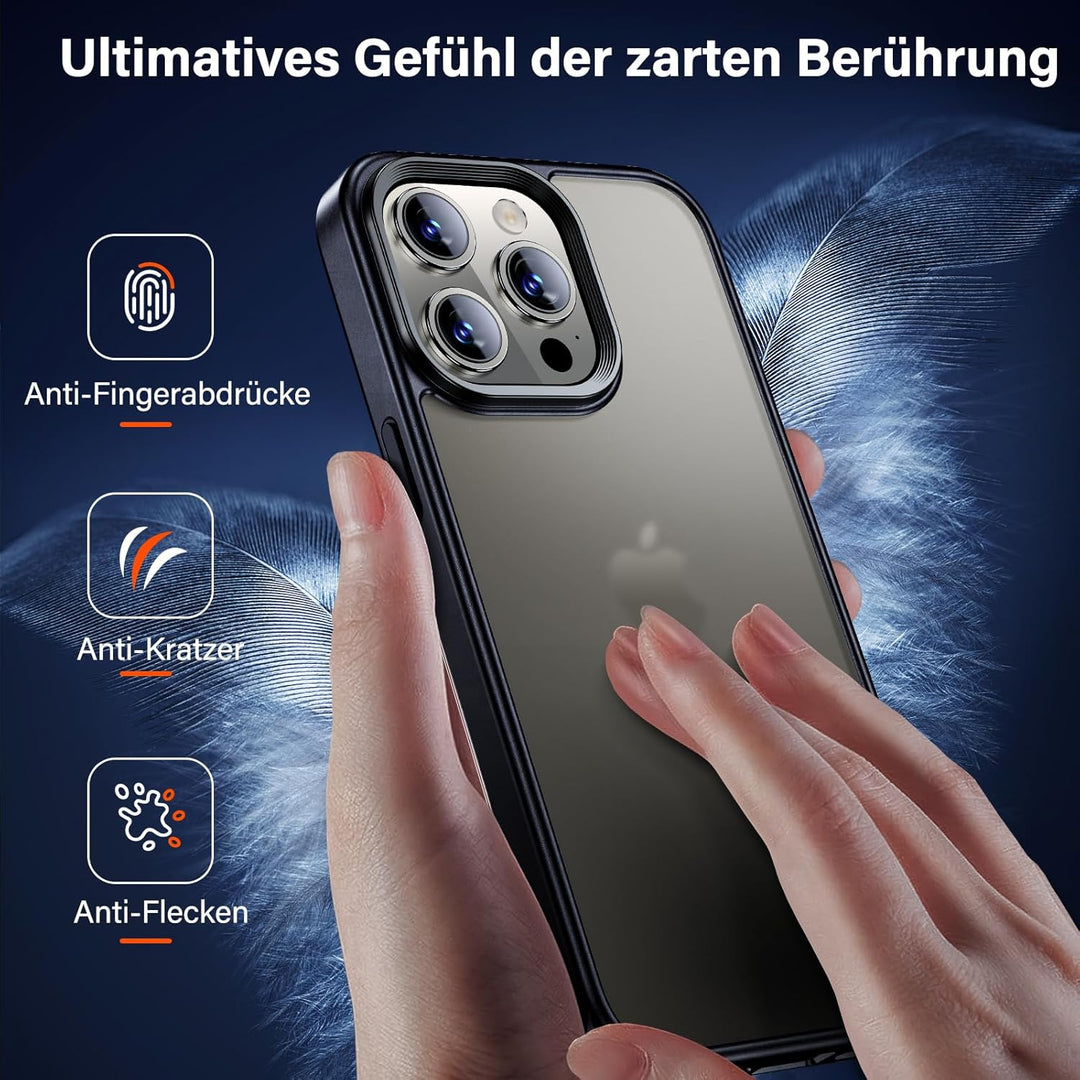 UniqueMe für iPhone 15 Pro Hülle, 5-in-1-Set Handyhülle für iPhone 15 Pro Case Rundumschutz Schutzhü