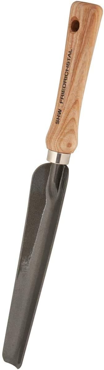 SHW-FIRE Unkrautentferner und Blumenkelle - Starkes Gartenwerkzeug aus Stahl und Holz