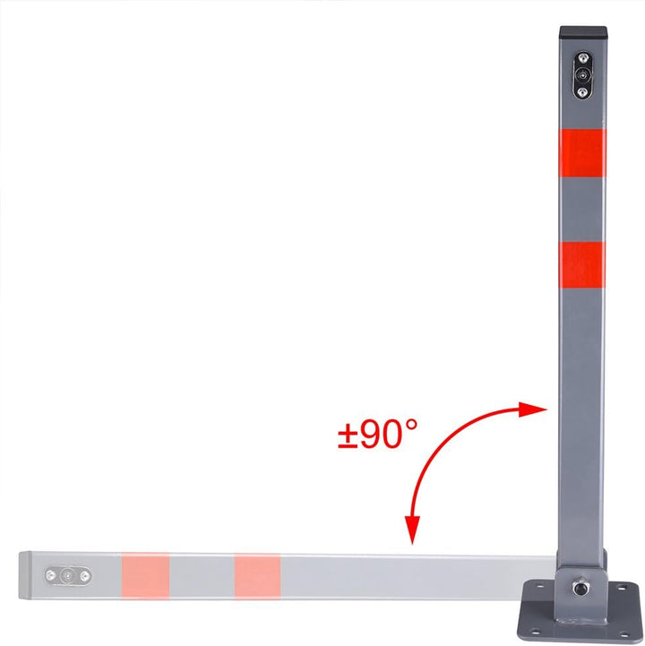 Deuba Parkpfosten Parkplatzsperre 3 Schlüssel Sperrpfosten klappbar Stahl Robust Standfuss Stabil Pa