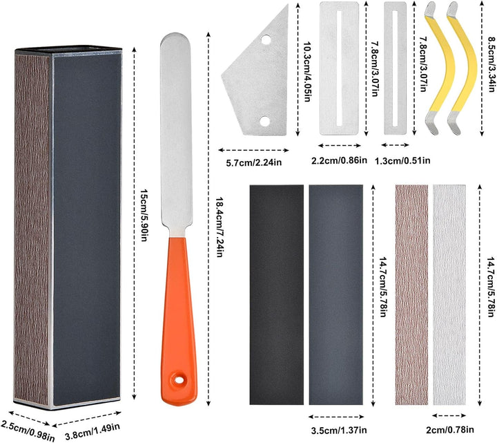 11 Stk Gitarren Luthier Werkzeug Set, Gitarre Fret Datei, Gitarrenbund Nivellierbalken, 2 Griffbrett