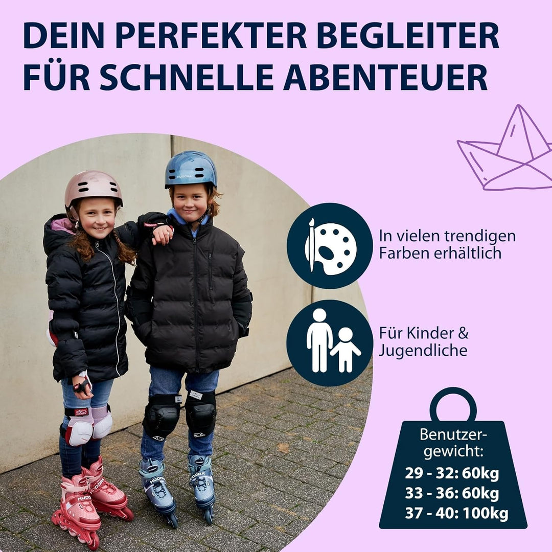 HUDORA Inliner Mia/Leon - Inliner für Kinder, Jugendliche und Erwachsene - Verschiedene Grössen - Ro