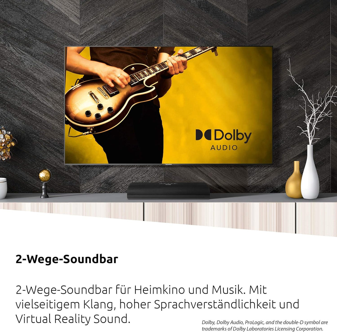 TechniSat AUDIOMASTER SL 450 – Soundbar mit Bluethooth (30 Watt, USB-Anschluss, HDMI, HDMI ARC, 2.0
