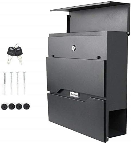 Verda Briefkasten mit Zeitungsfach Wandbriefkasten Zeitungsrolle Designer Postkasten Sichtfenster Na