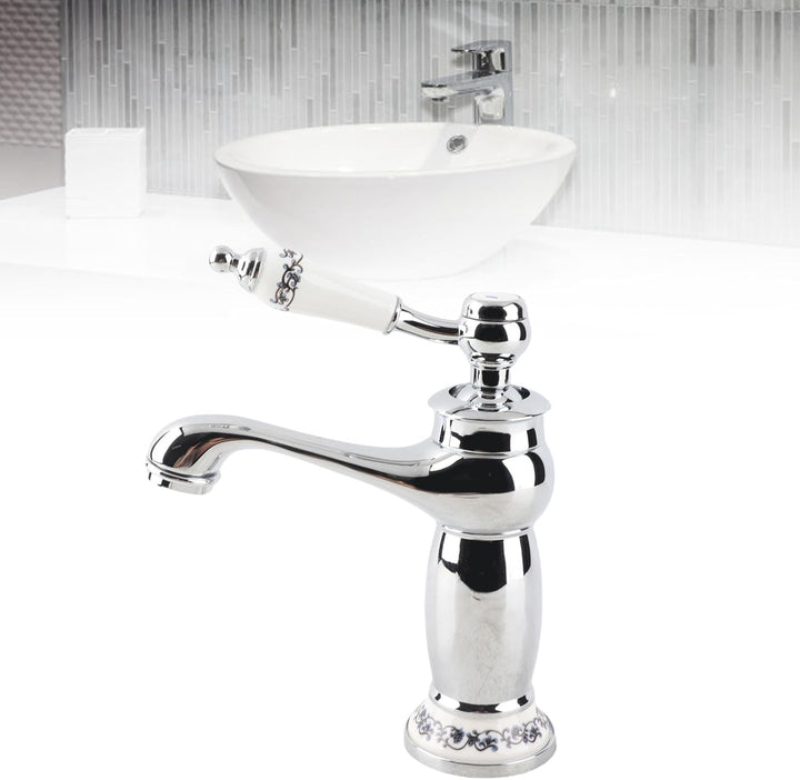 G1/2" Antikes Messing Mischbatterie Wasserhahn Waschbecken Bad Armatur Bronze Heisses Kaltes Wasser