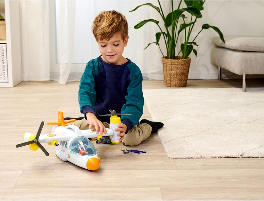 Simba 109252615 Feuerwehrmann Sam Rettungsflugzeug Fire Swift (42 cm) -grosses Spielzeug Flugzeug mi