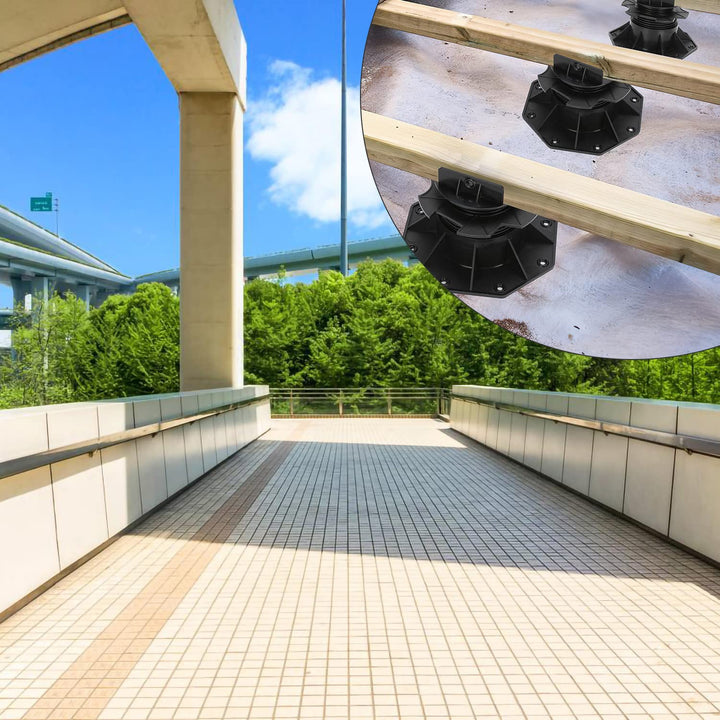 Daromigo Stelzlager Terrassenlager, 10 Stück Höhenverstellbar 30-60mm Stellfüsse Terrassenlager, Pla