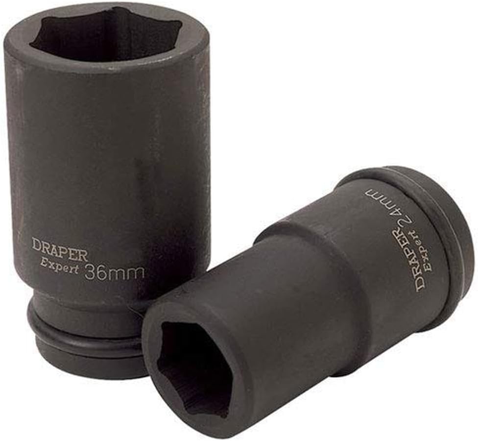 Draper Expert 5049 Hi-Torq Sechskant-Tiefbettstecknuss 17 mm 3/4 Zoll Vierkantantrieb, 419D-MM 42 mm