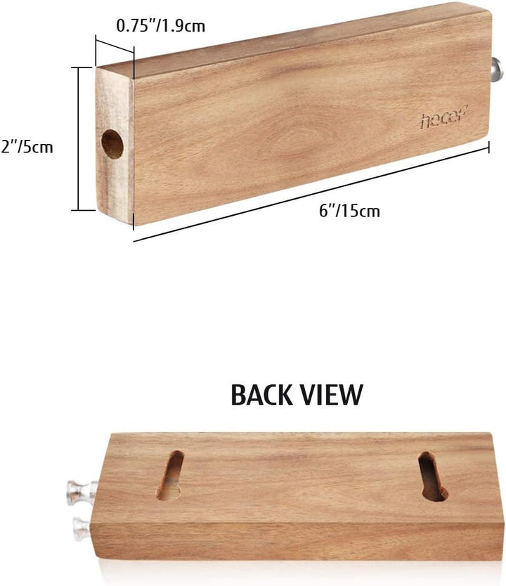 hecef 6 Zoll Magnetikwerkzeughalter, Akazienholzmagnetikmesserbar, Küchenwerkzeug speichern, verschi