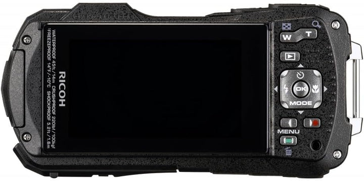 Ricoh WG-80 Schwarz Wasserdichte Digitalkamera - stosssicher frostsicher drucksicher 03122, Schwarz
