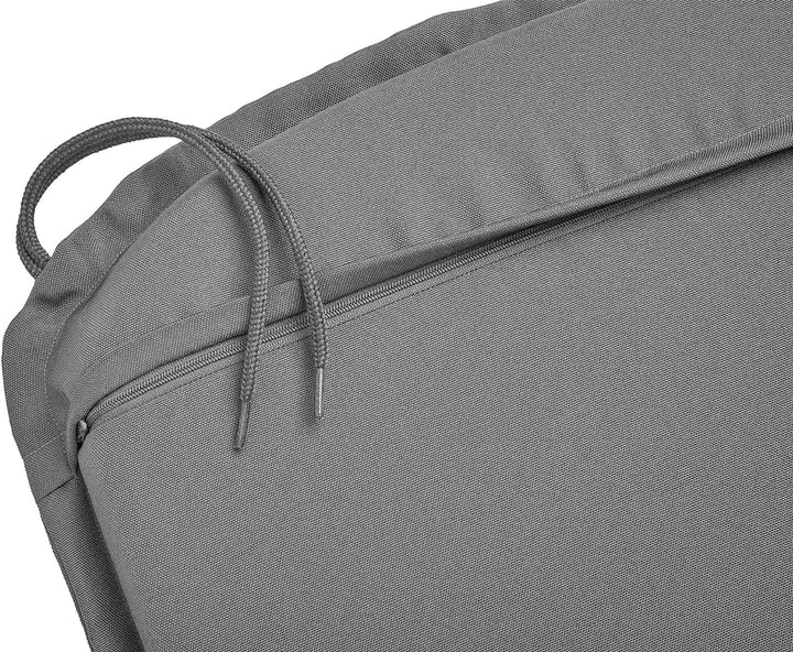 Traumnacht Komfort 4er Set Stuhlkissen/Sitzkissen Outdoor anthratzit, Bezug abnehmbar, mit Eckbänder
