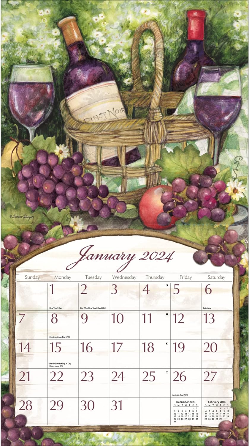LANG Wine Country 2024 Wandkalender (24991001885)