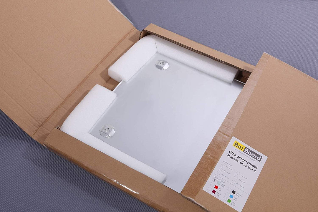 Be!Board B1207 Glas-Magnettafel blau, 60 x 40 cm, Memoboard magnetisch blau 60 x 40 cm, blau 60 x 40