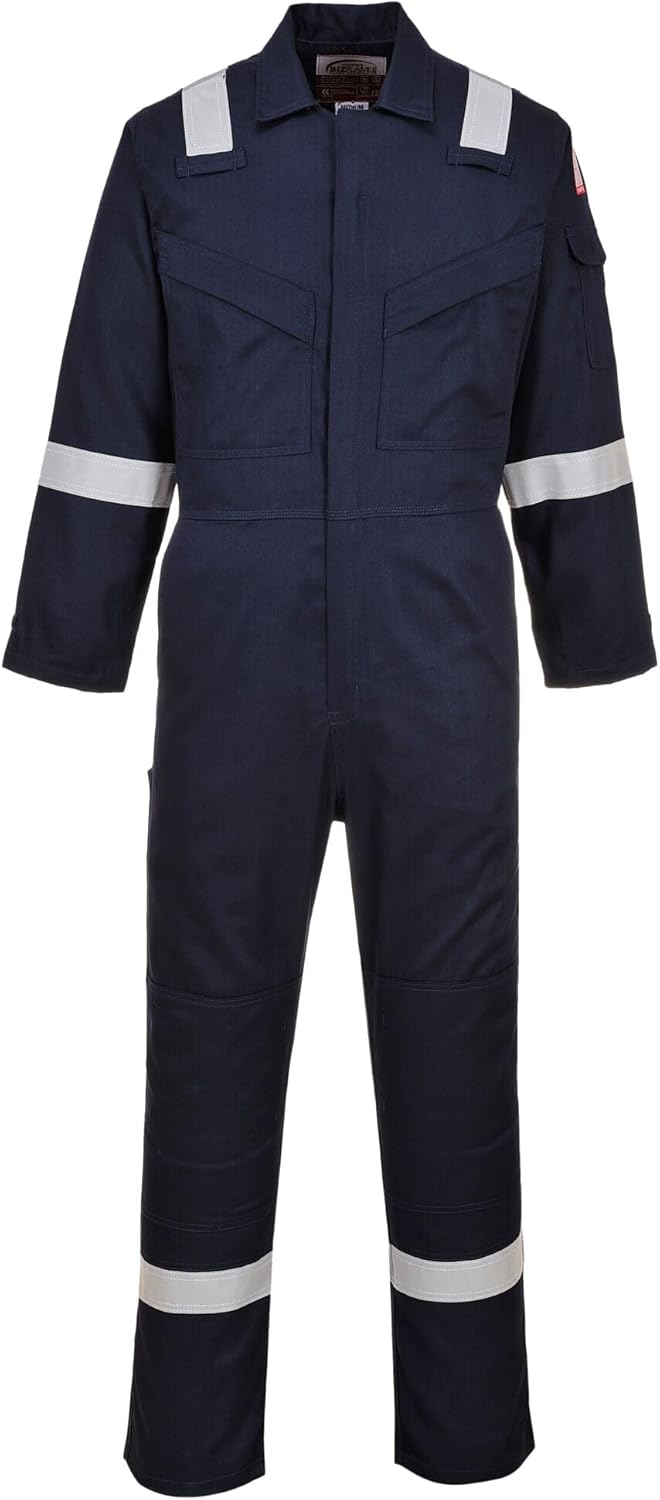 Portwest FR21 Leichter Anti-Statik Flammenresistenter Overall Marine L, Marine L