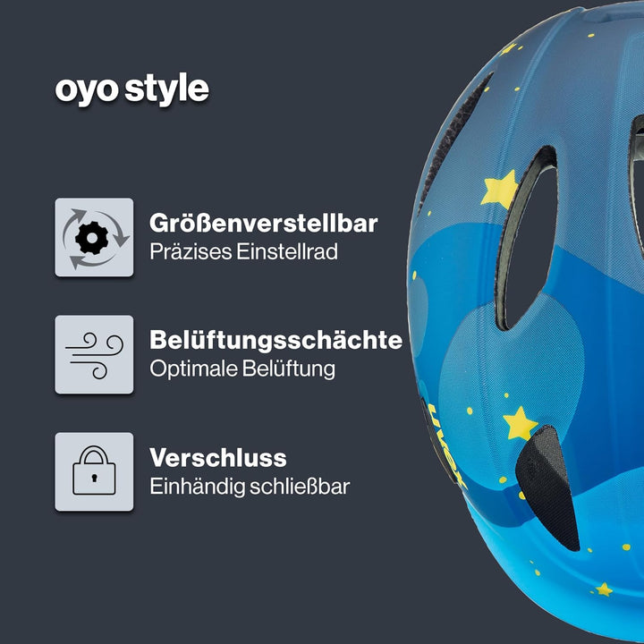 Uvex OYO Style Deep Space Kinder Fahrrad Helm blau/gelb 2024 50-54 cm, 50-54 cm