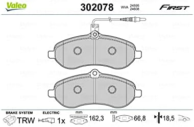 VALEO - Bremsbelagsatz - 302078-4er Set - Vorderachse - Voll ausgestattet mit montiertem und nicht m