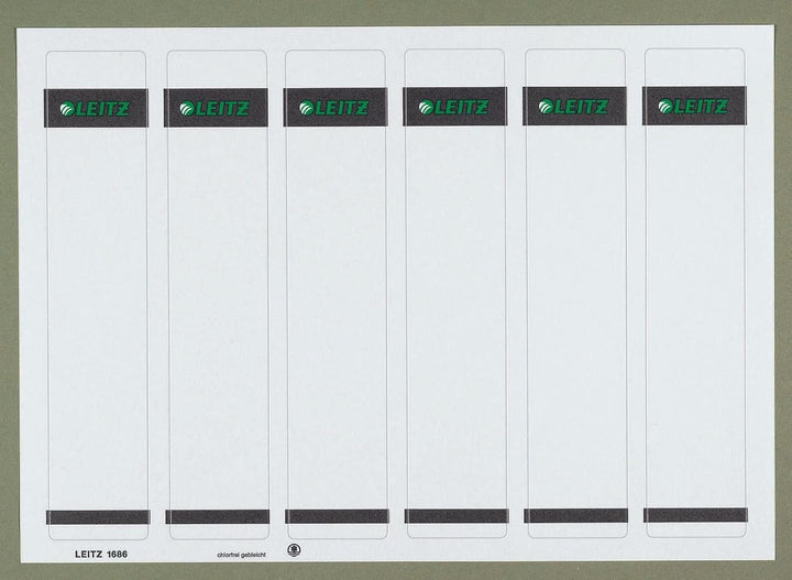 Leitz PC-beschriftbare Rückenschilder selbstklebend für Standard- und Hartpappe-Ordner, 600 Stück, K