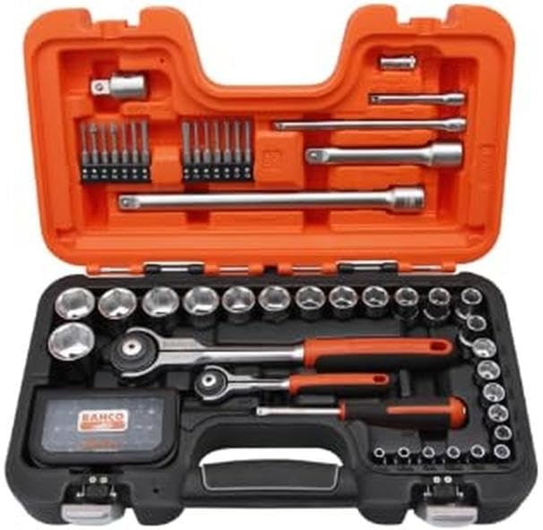 BAHCO BAHSW79 SW79 Juego Vasos 1/4 Y 1/2 79 Pzas, Naranja, One Size